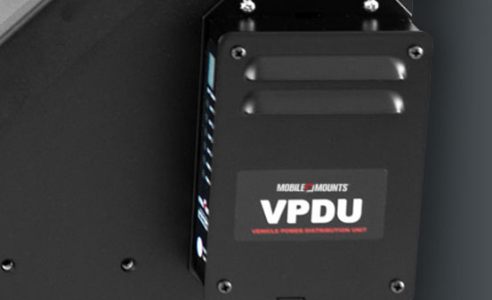 Photo of Mobile Mounts vdpu installed in vehicle showing alternate angle