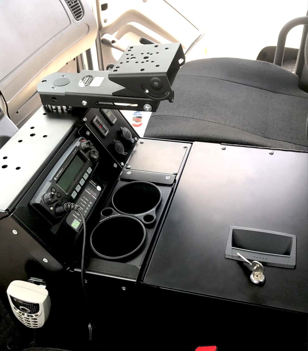 Photo of Mobile Mount's Large Truck Console that fits Freightliner-class + heavy-duty trucks