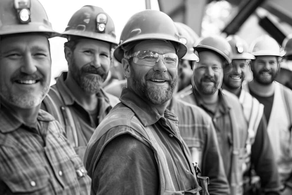 Photo of smiling workers at water utility plant